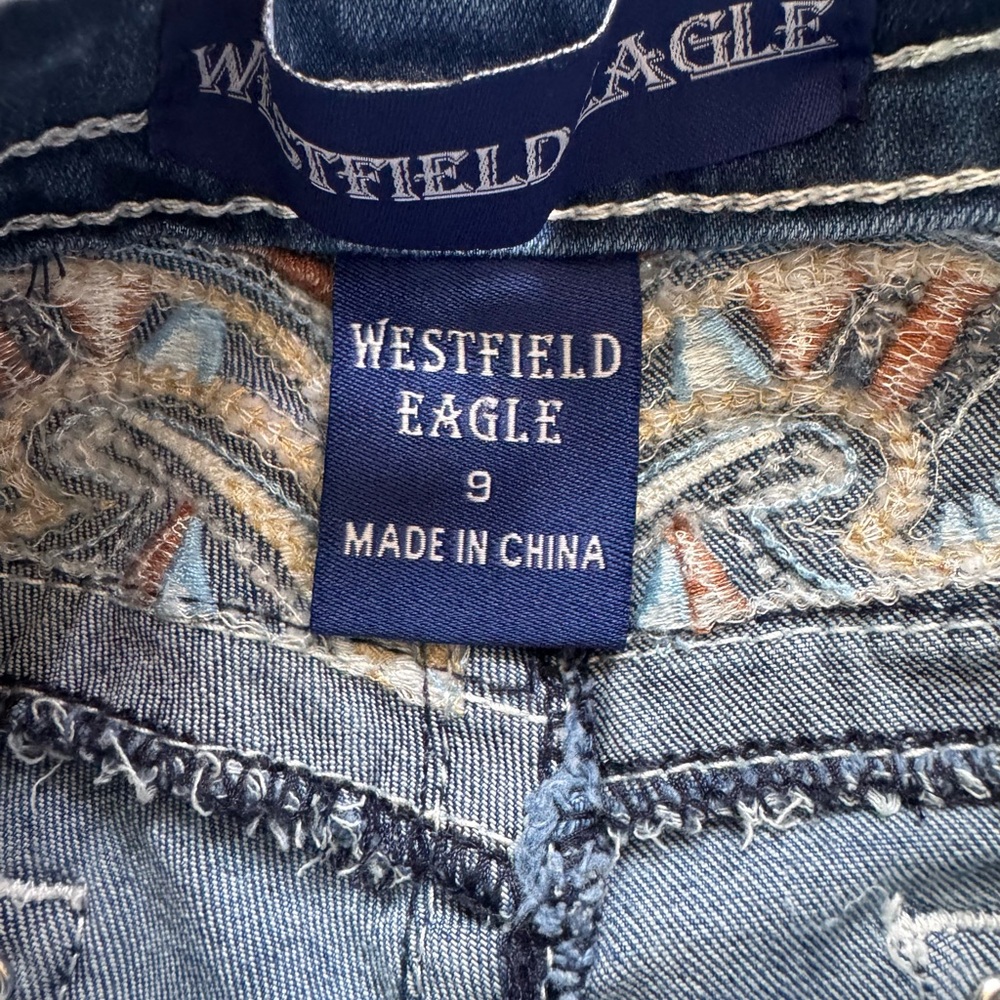 Westfield Eagle Jeans Bootcut High Rise Womens Size 9 Rhinestones Sequins NWOT - Picture 6 of 8